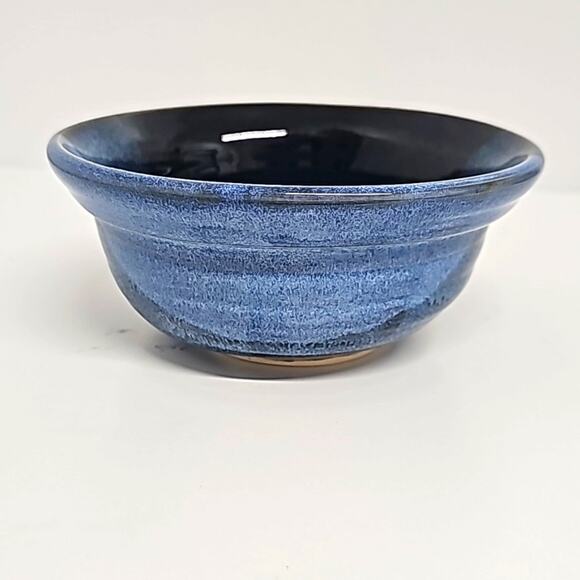 MTM Empty Bowls Handmade Ceramic Bowl Black and Blues No Chips Cracks or Repair - Picture 4 of 7